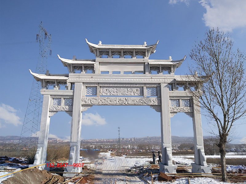 鄉(xiāng)鎮(zhèn)村口牌樓牌坊與公園大門樓新款設計圖片